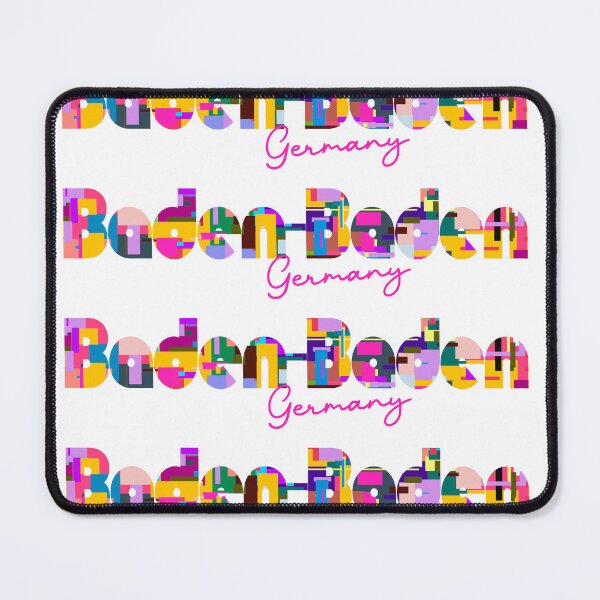 Item preview, Baden-Baden, Germany, Vibrant Abstract City Typography Art designed and sold by Wanderful-roads.