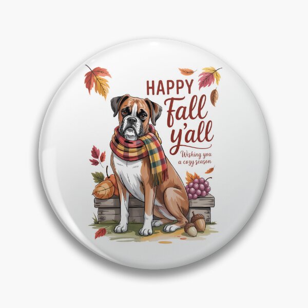 Item preview, Thankful Grateful Blessed Cute Boxer dog Fall Y'all Autumn designed and sold by SapfireStuArt.