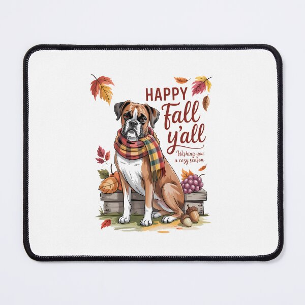 Item preview, Thankful Grateful Blessed Cute Boxer dog Fall Y'all Autumn designed and sold by SapfireStuArt.