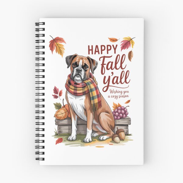 Item preview, Thankful Grateful Blessed Cute Boxer dog Fall Y'all Autumn designed and sold by SapfireStuArt.
