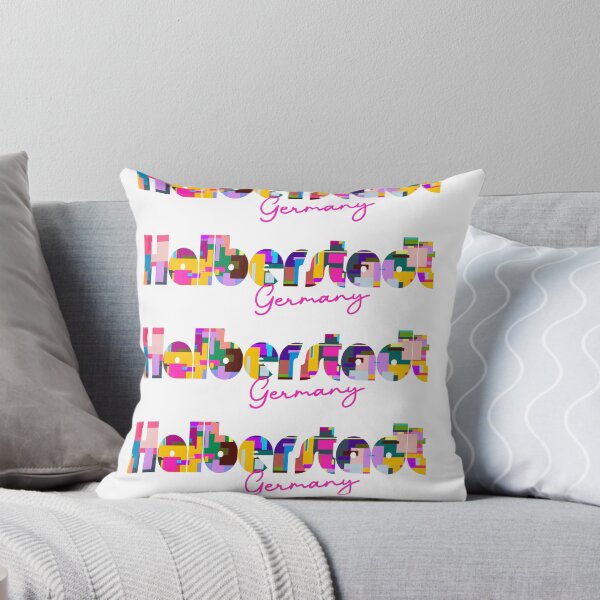 Item preview, Halberstadt, Germany, Vibrant Abstract City Typography Art designed and sold by Wanderful-roads.