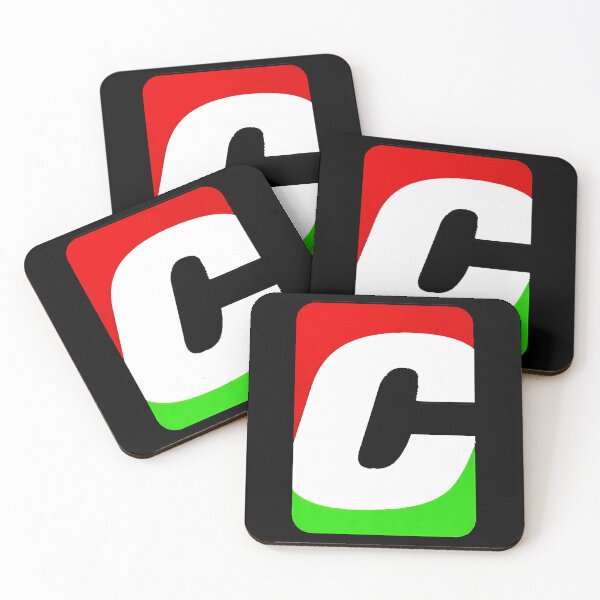 Item preview, Bold White Italicized Letter C Graphic Over A Divided Red And Green designed and sold by EverythingART's.