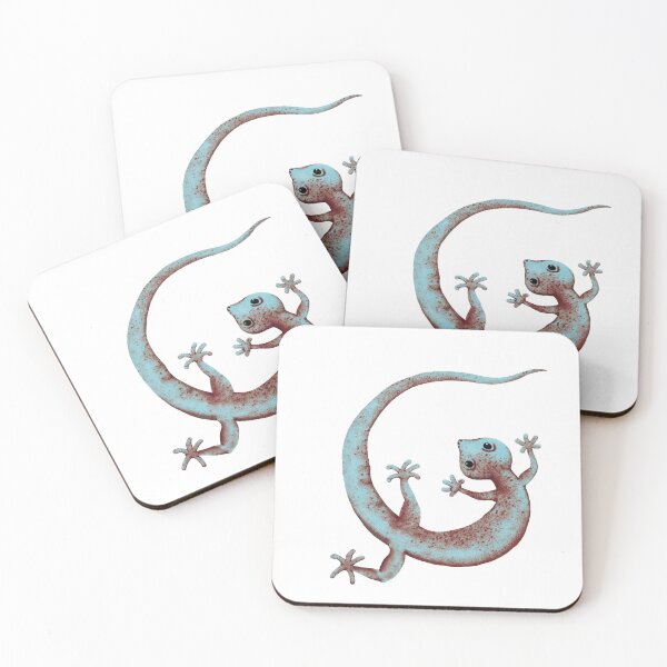 Item preview, Witchy Gecko Familiar Forest Spirit Art | Magical Nature Sticker designed and sold by More Prussian Blue.