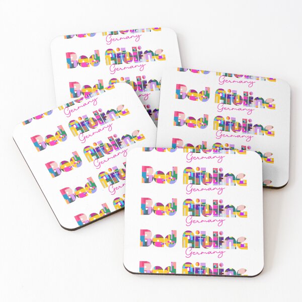 Item preview, Bad Aibling, Germany, Vibrant Abstract City Typography Art designed and sold by Wanderful-roads.