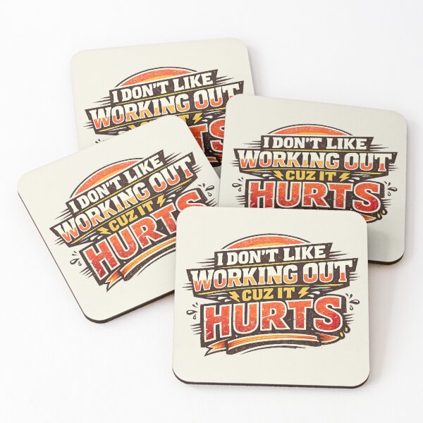 Item preview, I Don't Like Working Out Cuz It Hurts, Aggressive Gym Humor designed and sold by graphic-genie.