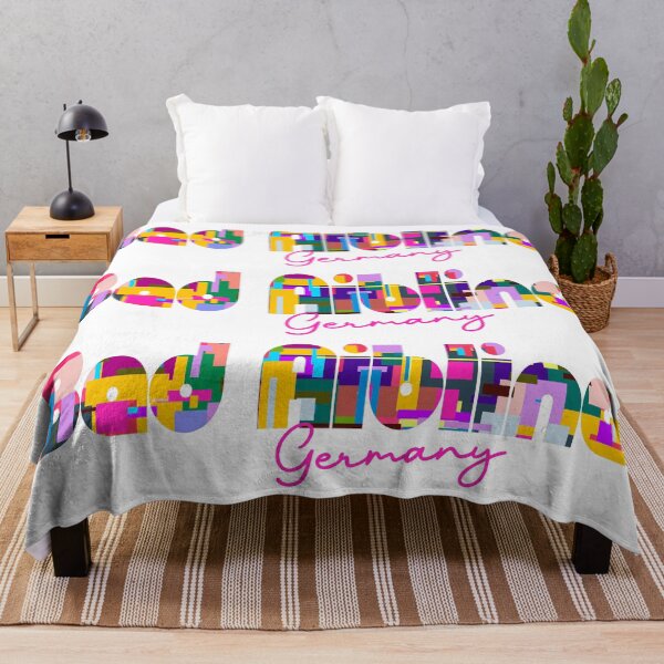 Item preview, Bad Aibling, Germany, Vibrant Abstract City Typography Art designed and sold by Wanderful-roads.