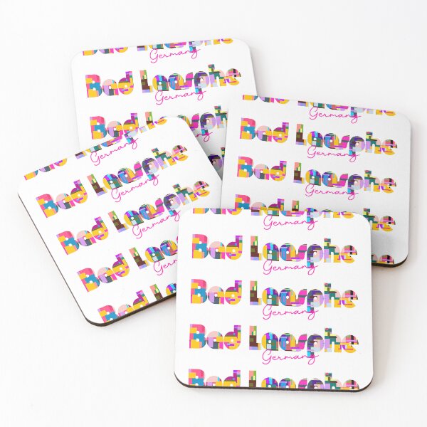 Item preview, Bad Laasphe, Germany, Vibrant Abstract City Typography Art designed and sold by Wanderful-roads.