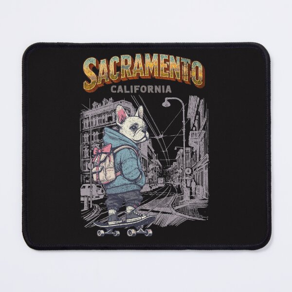 Item preview, Sacramento California Retro Skater French Bulldog Urban Design designed and sold by Jen.Lou.