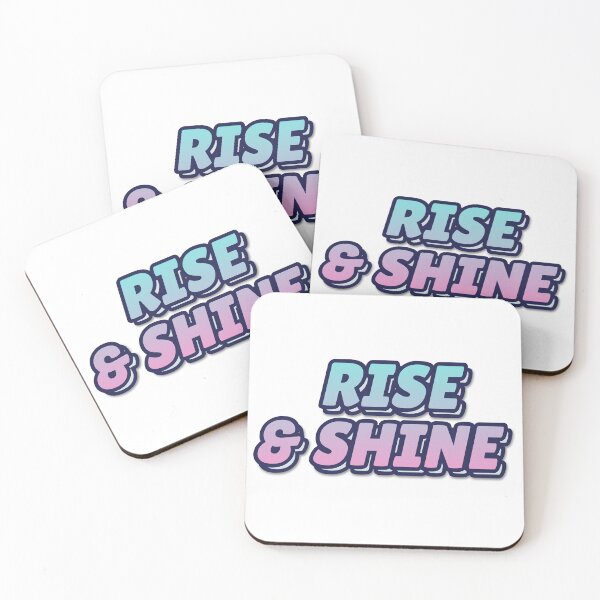Artikelvorschau, „RISE & SHINE“ Retro-Typografie-Aufkleber entworfen und verkauft von QuirkThreadsCo.