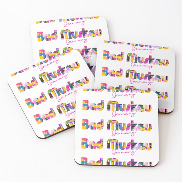 Item preview, Bad Muskau, Germany, Vibrant Abstract City Typography Art designed and sold by Wanderful-roads.