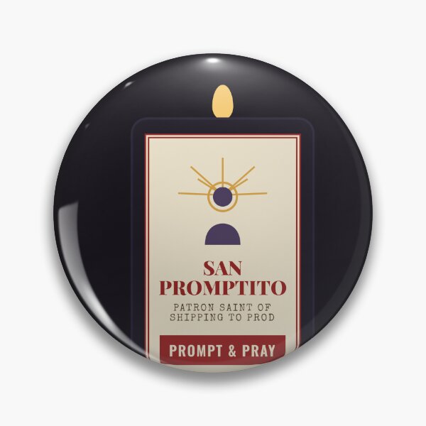 Item preview, San Promptito, Patron Saint of Shipping to Prod — Funny AI Engineer Prayer Candle Shirt designed and sold by Studio Deadpan.
