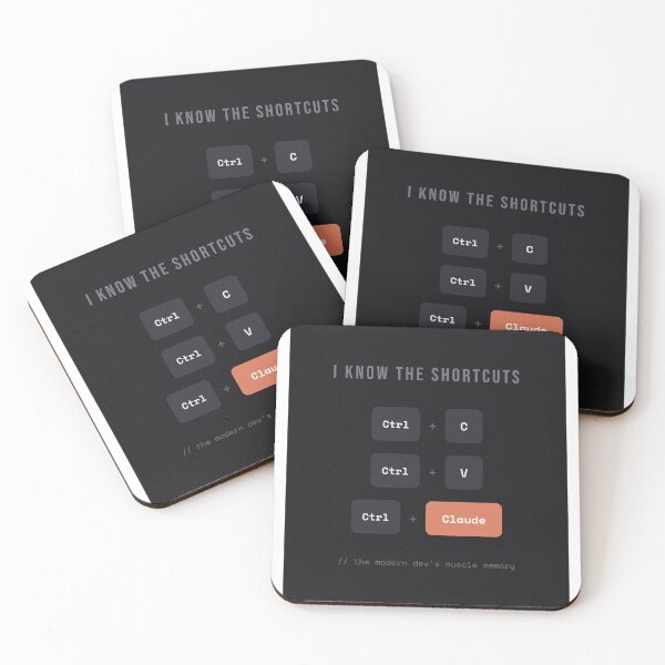 Item preview, Ctrl+C, Ctrl+V, Ctrl+Claude — Funny AI Coding Keyboard Shortcuts Tee designed and sold by Studio Deadpan.