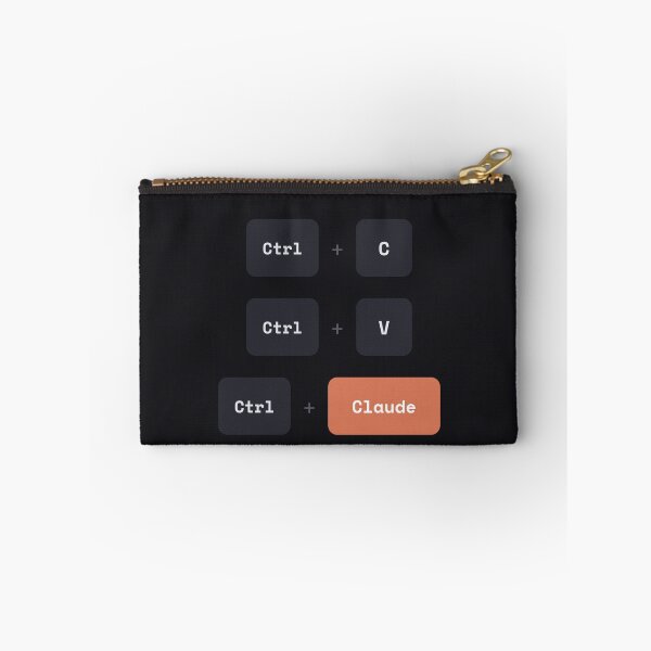 Item preview, Ctrl+C, Ctrl+V, Ctrl+Claude — Funny AI Coding Keyboard Shortcuts Tee designed and sold by Studio Deadpan.