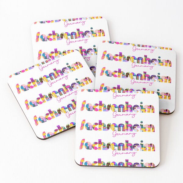 Item preview, Sachsenheim, Germany, Vibrant Abstract City Typography Art designed and sold by Wanderful-roads.