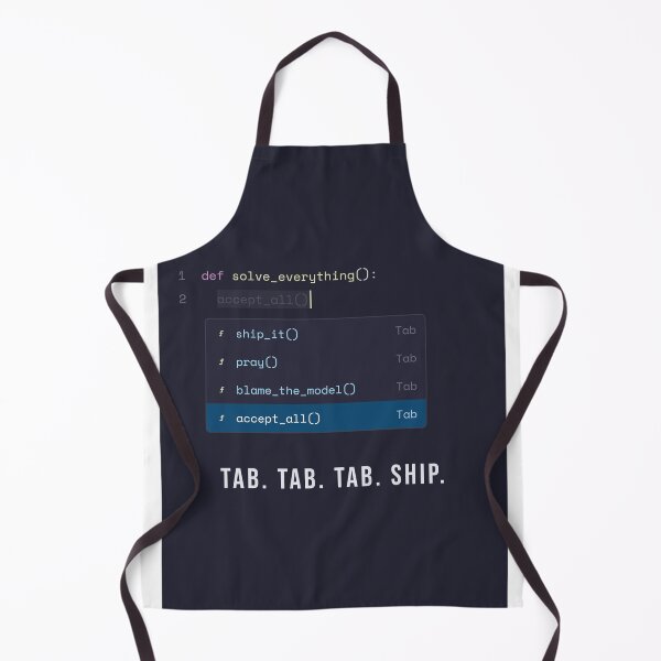 Item preview, Describe, Accept, Repeat Until It Compiles or You Cry — Funny AI Coding Assistant Quick-Start Tee designed and sold by Studio Deadpan.