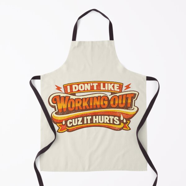 Item preview, I Don't Like Working Out Cuz It Hurts, Funny Retro Gym designed and sold by graphic-genie.