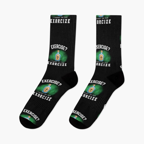 Item preview, Exercise? I Thought You Said Exorcize Funny Paranormal Demon designed and sold by GhostlyWorld.