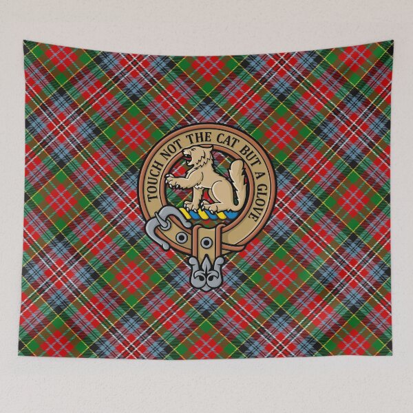 Item preview, Clan MacPherson Crest over Tartan designed and sold by sifis.