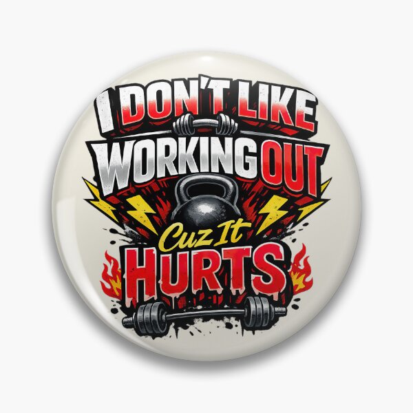 Item preview, I Don't Like Working Out Cuz It Hurts, Funny Retro Gym designed and sold by graphic-genie.