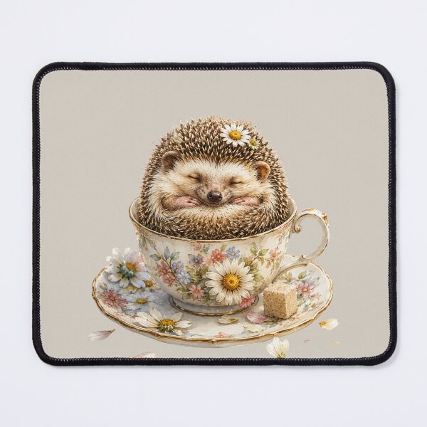 Item preview, Sleeping Hedgehog Teacup Cottagecore  designed and sold by MagicMakerPh⭐⭐⭐⭐⭐.