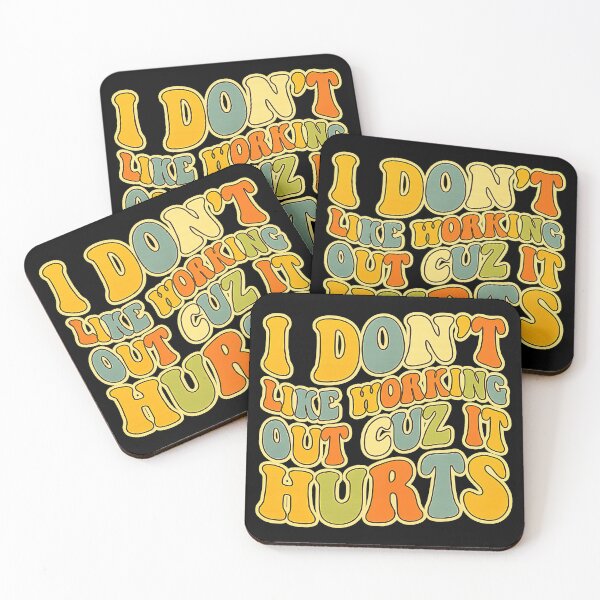 Item preview, I Don't Like Working Out Cuz It Hurts, Funny Retro Gym designed and sold by graphic-genie.