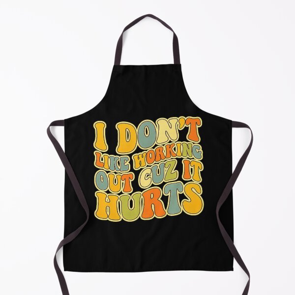 Item preview, I Don't Like Working Out Cuz It Hurts, Funny Retro Gym designed and sold by graphic-genie.