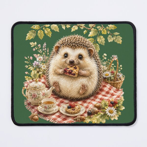 Item preview, Picnic Hedgehog Berry Pie Cottagecore designed and sold by MagicMakerPh⭐⭐⭐⭐⭐.