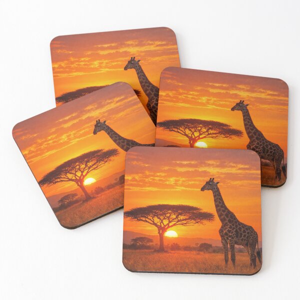 Item preview, GIRAFFE AT SUNSET BEFORE LEAVING KRUGER NATIONAL PARK designed and sold by AussieAl.