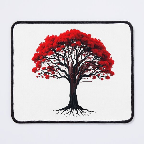 Item preview, Circuit Tree Tech Nature - Modern Graphic Art Stic designed and sold by QuirkThreadsCo.