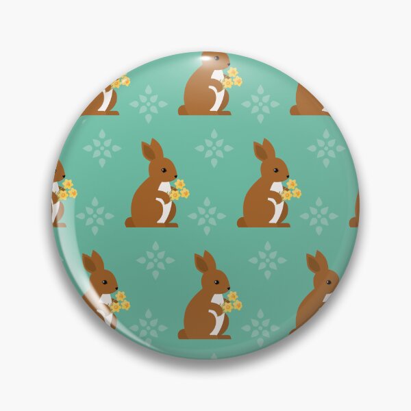 Item preview, Rabbits with daffodil on blue designed and sold by reneesillus.