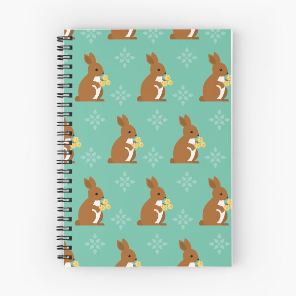 Item preview, Rabbits with daffodil on blue designed and sold by reneesillus.