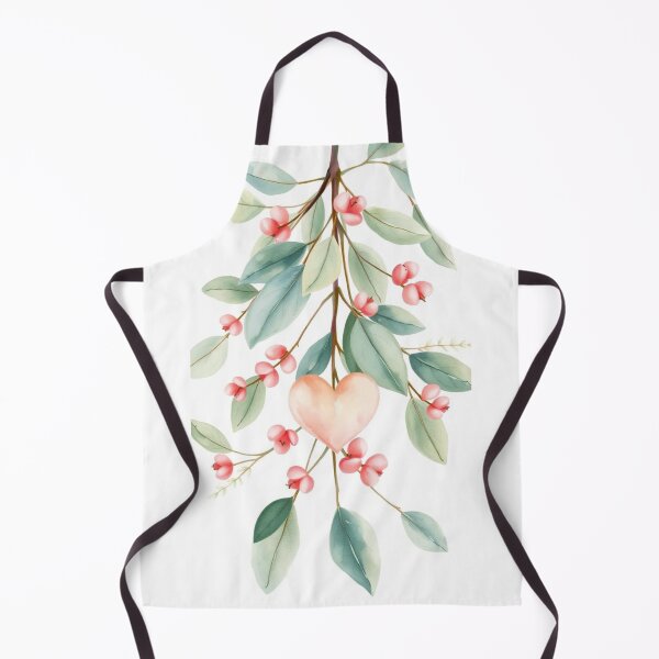 Item preview, Watercolor Heart with Soft Botanical Branches designed and sold by Vida e Arte.