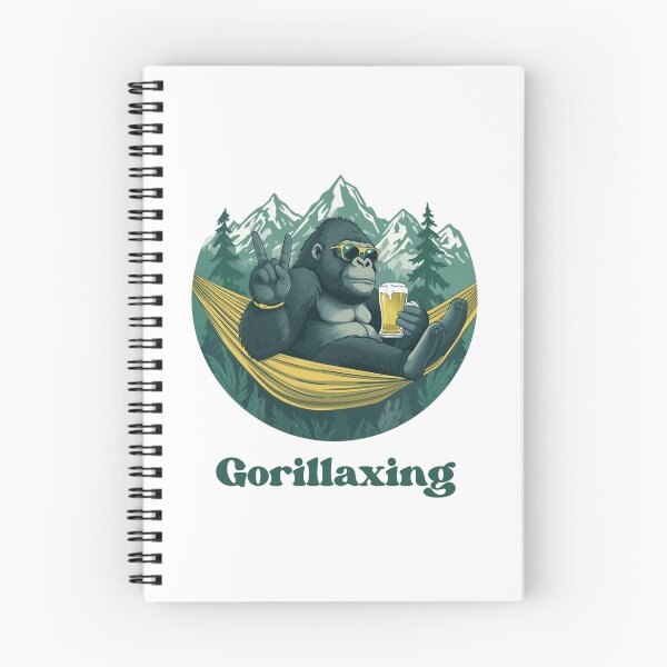 Item preview, Hammock Chiller Gorilla - Retro Illustration designed and sold by MarrysLifestyle.