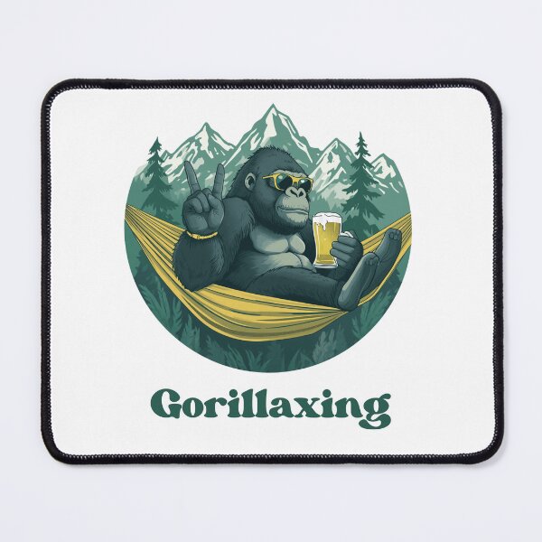Item preview, Hammock Chiller Gorilla - Retro Illustration designed and sold by MarrysLifestyle.