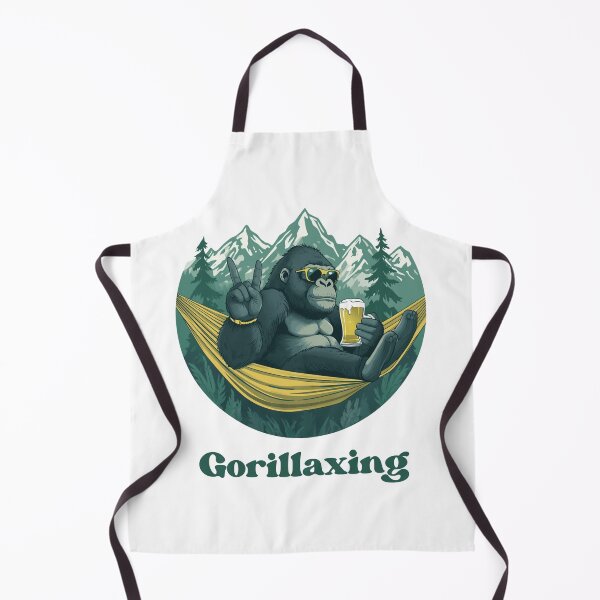 Item preview, Hammock Chiller Gorilla - Retro Illustration designed and sold by MarrysLifestyle.