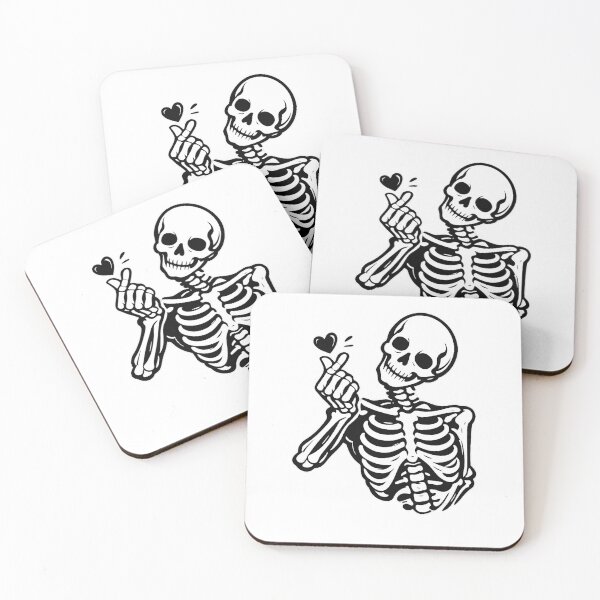 Item preview, Skeleton Finger Heart Cute Gothic Love Halloween designed and sold by Grump and Co.