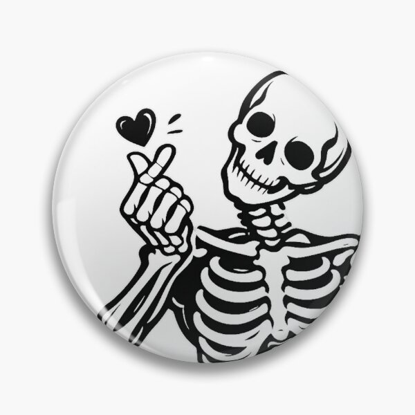 Item preview, Skeleton Finger Heart Cute Gothic Love Halloween designed and sold by Grump and Co.