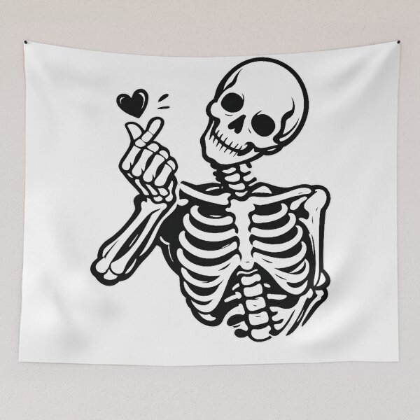 Item preview, Skeleton Finger Heart Cute Gothic Love Halloween designed and sold by Grump and Co.