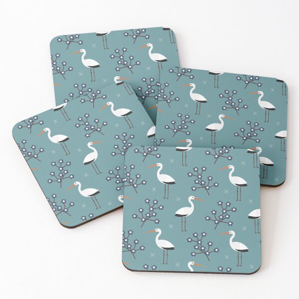 Item preview, Storks on blue designed and sold by reneesillus.