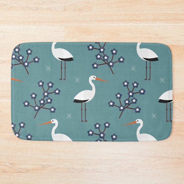 Item preview, Storks on blue designed and sold by reneesillus.