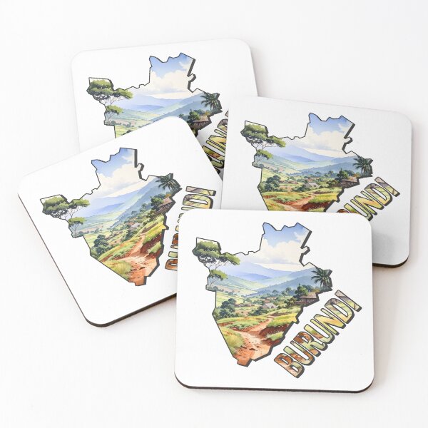Item preview, Burundi Watercolor Map designed and sold by Motivburg.