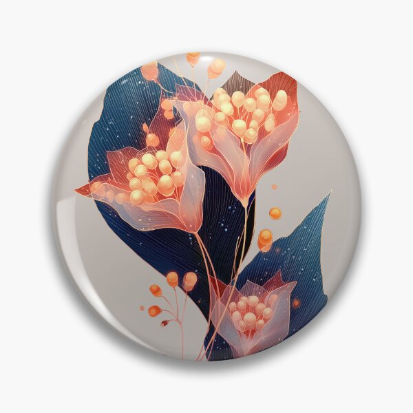 Item preview, Luminous Coral Flowers on Dark Night Leaves designed and sold by colorful-white.