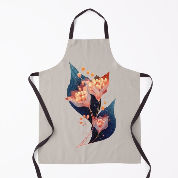 Item preview, Luminous Coral Flowers on Dark Night Leaves designed and sold by colorful-white.