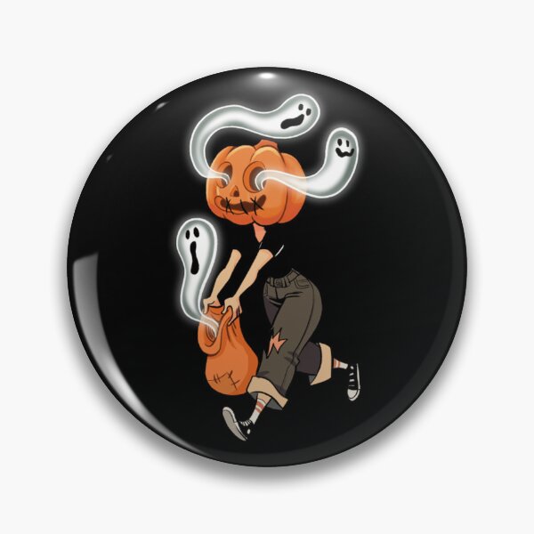 Item preview, Spooky Pumpkin Head Kid Gathering Halloween Candy Art designed and sold by Melivillosart.