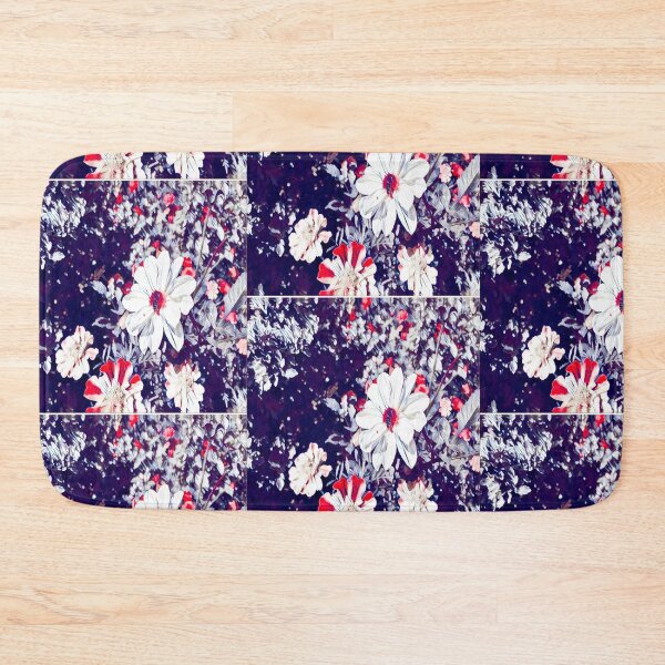Item preview, Gothic Garden White and Red Flowers Impressionist Bee Painting designed and sold by BalkanBloom.