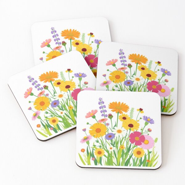 Item preview, Wildflower Bouquet Flat Floral - Modern Graphic Ar designed and sold by QuirkThreadsCo.