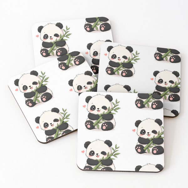 Item preview, Cute Panda with Bamboo Sticker | Kawaii Baby Panda designed and sold by Moodexa.