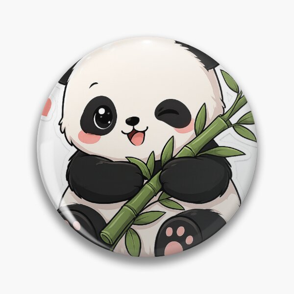 Item preview, Cute Panda with Bamboo Sticker | Kawaii Baby Panda designed and sold by Moodexa.