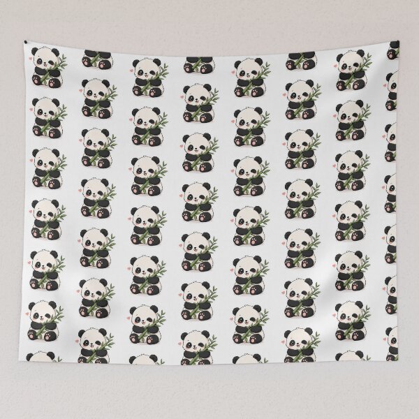 Item preview, Cute Panda with Bamboo Sticker | Kawaii Baby Panda designed and sold by Moodexa.