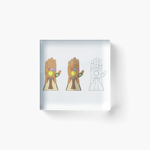 Item preview, Minimalist Power Glove Vector | Fantasy Gem Gauntlet Illustration | Cartoon Magic Hand Design | thanos gauntlet designed and sold by amareshdas008.